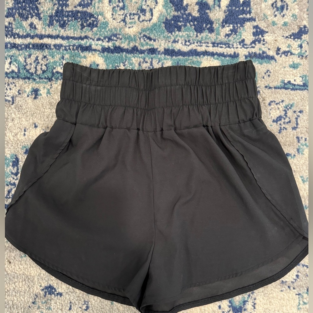 Small athletic smocked shorts.